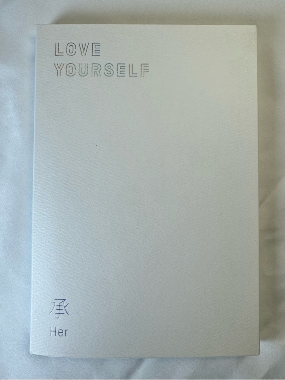 BTS Love Yourself Her CD Album White Hardcover with stickers, photo cards